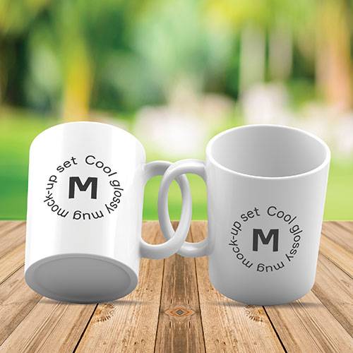 طرح لایه باز موکاپ ماگ لیوان